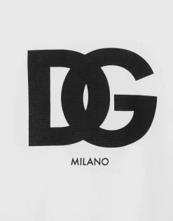 Cotton T-shirt with DG logo print