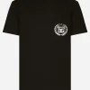 Cotton T-shirt with DG Milano logo embroidery