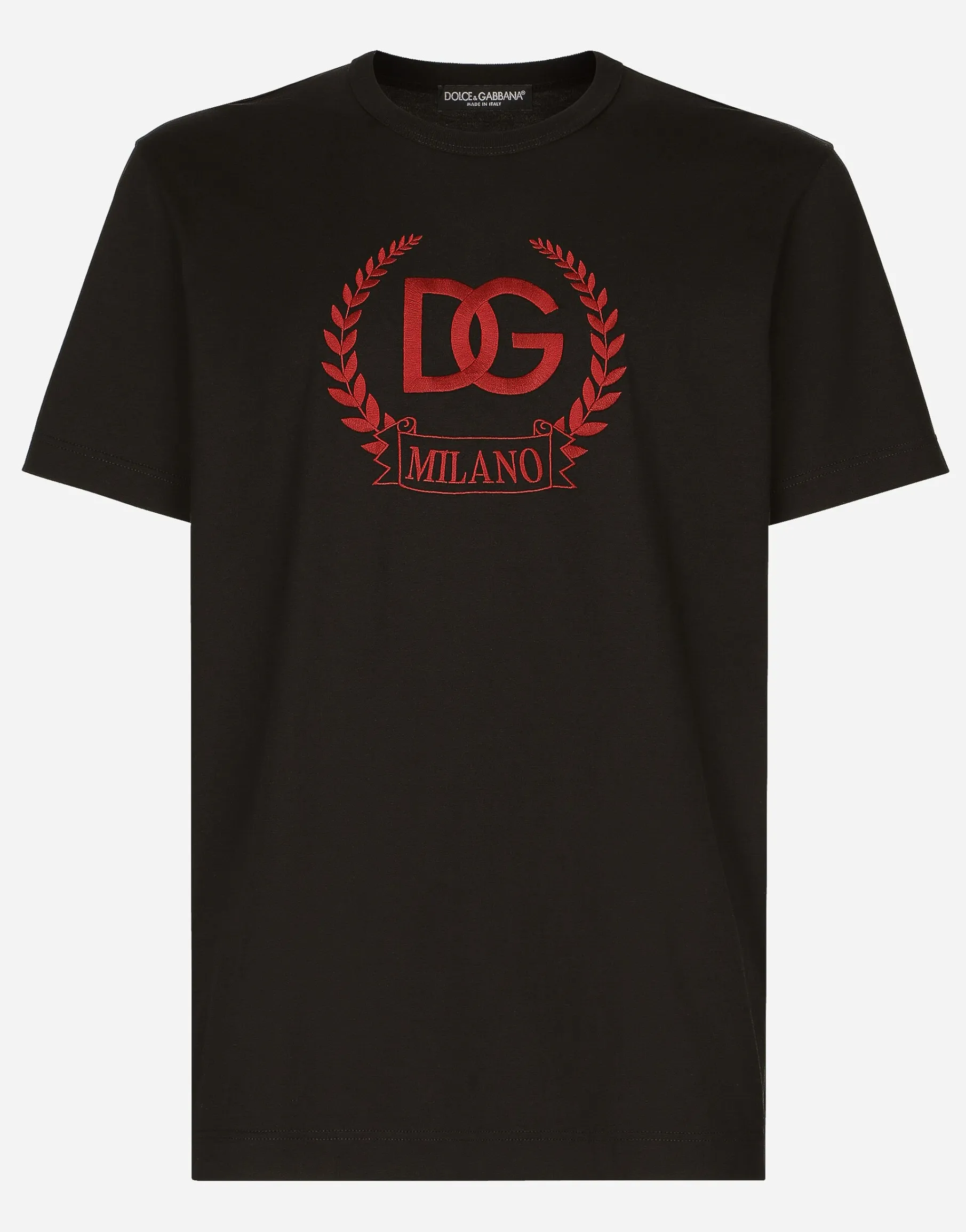 Cotton T-shirt with DG Milano logo embroidery