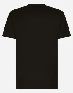 Cotton T-shirt with DG Milano logo embroidery