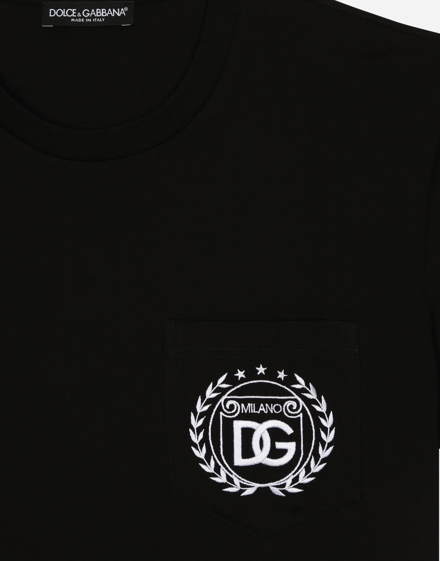 Cotton T-shirt with DG Milano logo embroidery