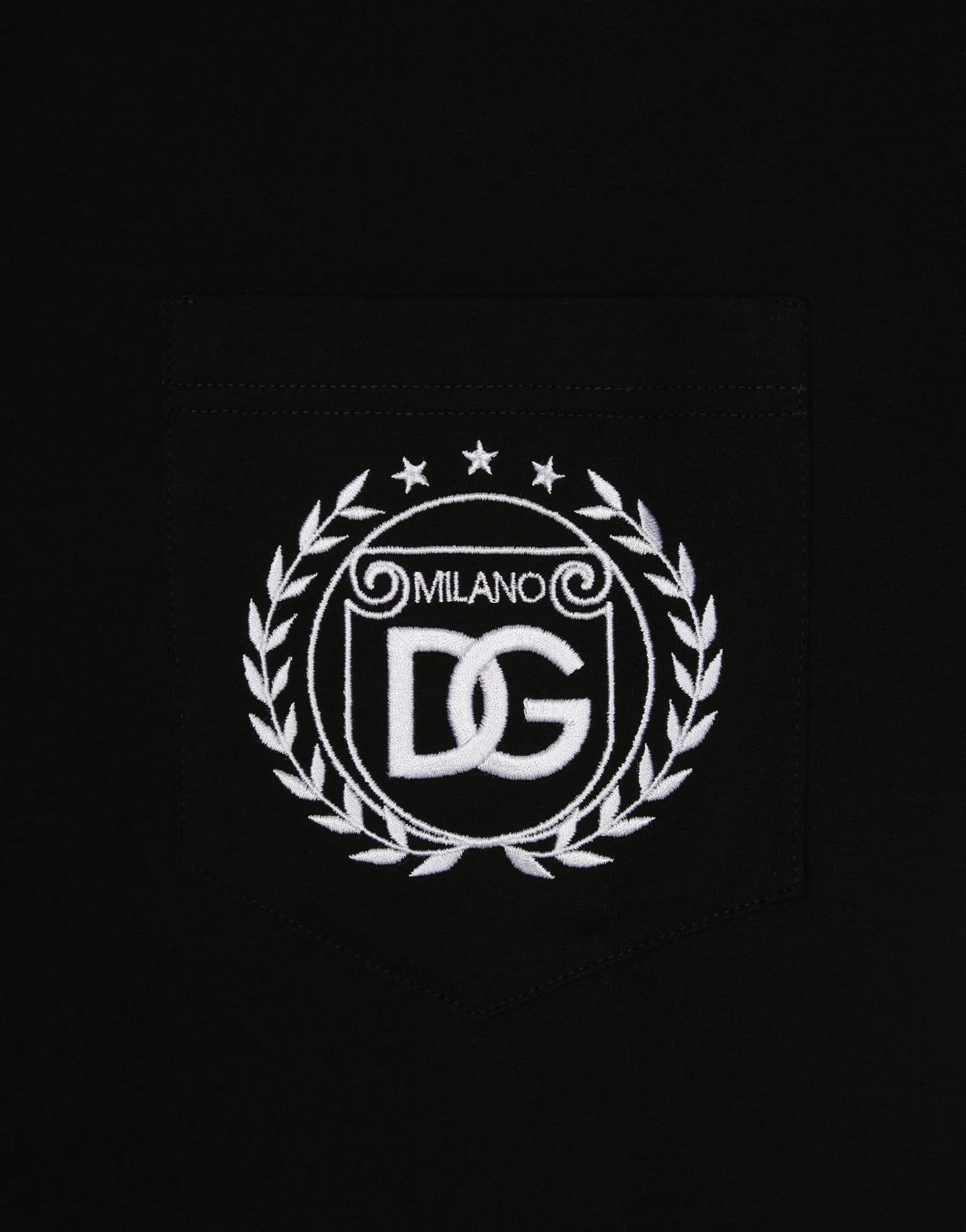 Cotton T-shirt with DG Milano logo embroidery