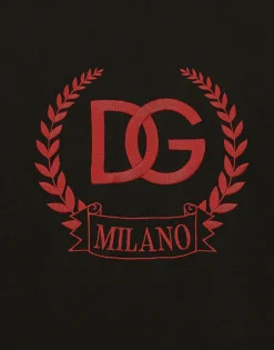 Cotton T-shirt with DG Milano logo embroidery