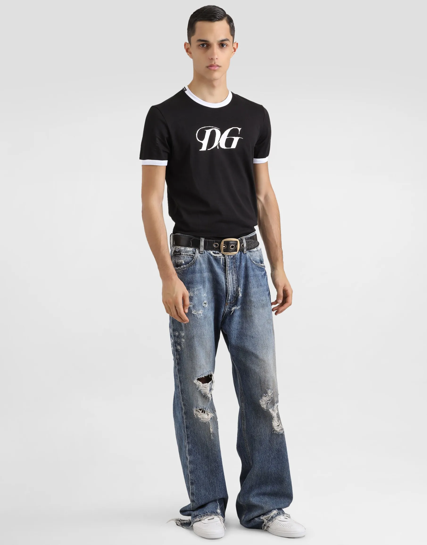 Cotton T-shirt with DG print
