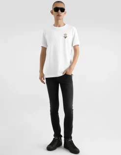 Cotton T-shirt with embroidery