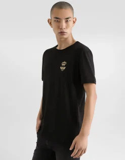 Cotton T-shirt with embroidery