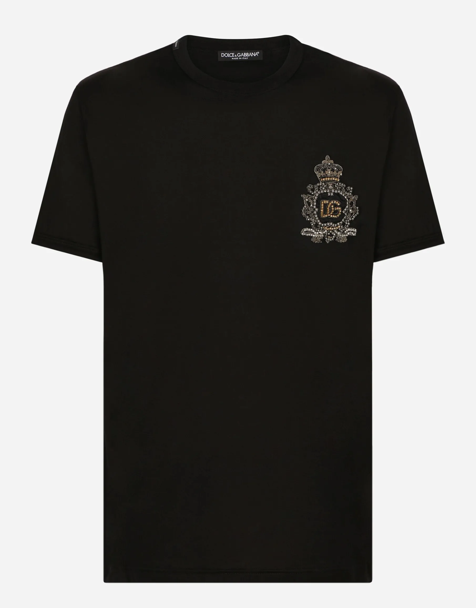 Cotton T-shirt with heraldic DG patch