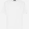 Cotton T-shirt with logo embroidery