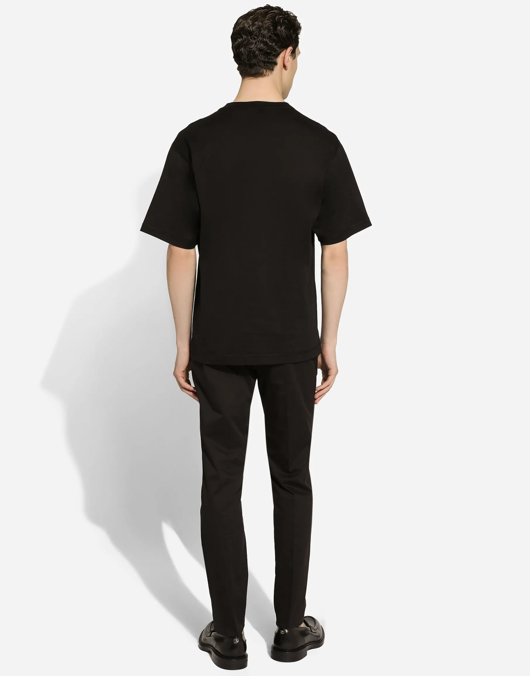 Cotton T-shirt with logo embroidery