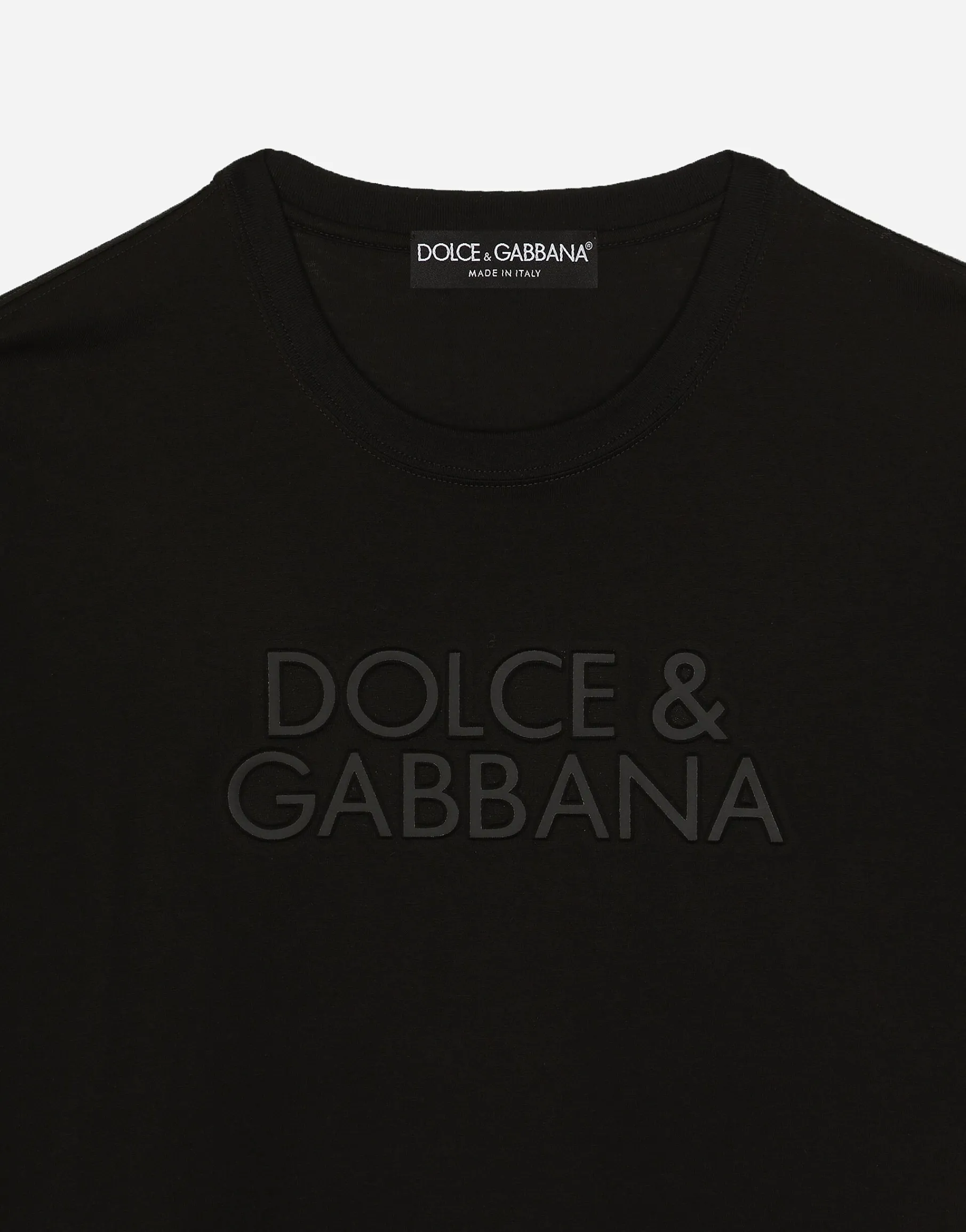 Cotton T-shirt with logo embroidery