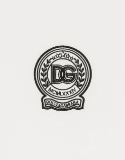 Cotton T-shirt with logo embroidery print