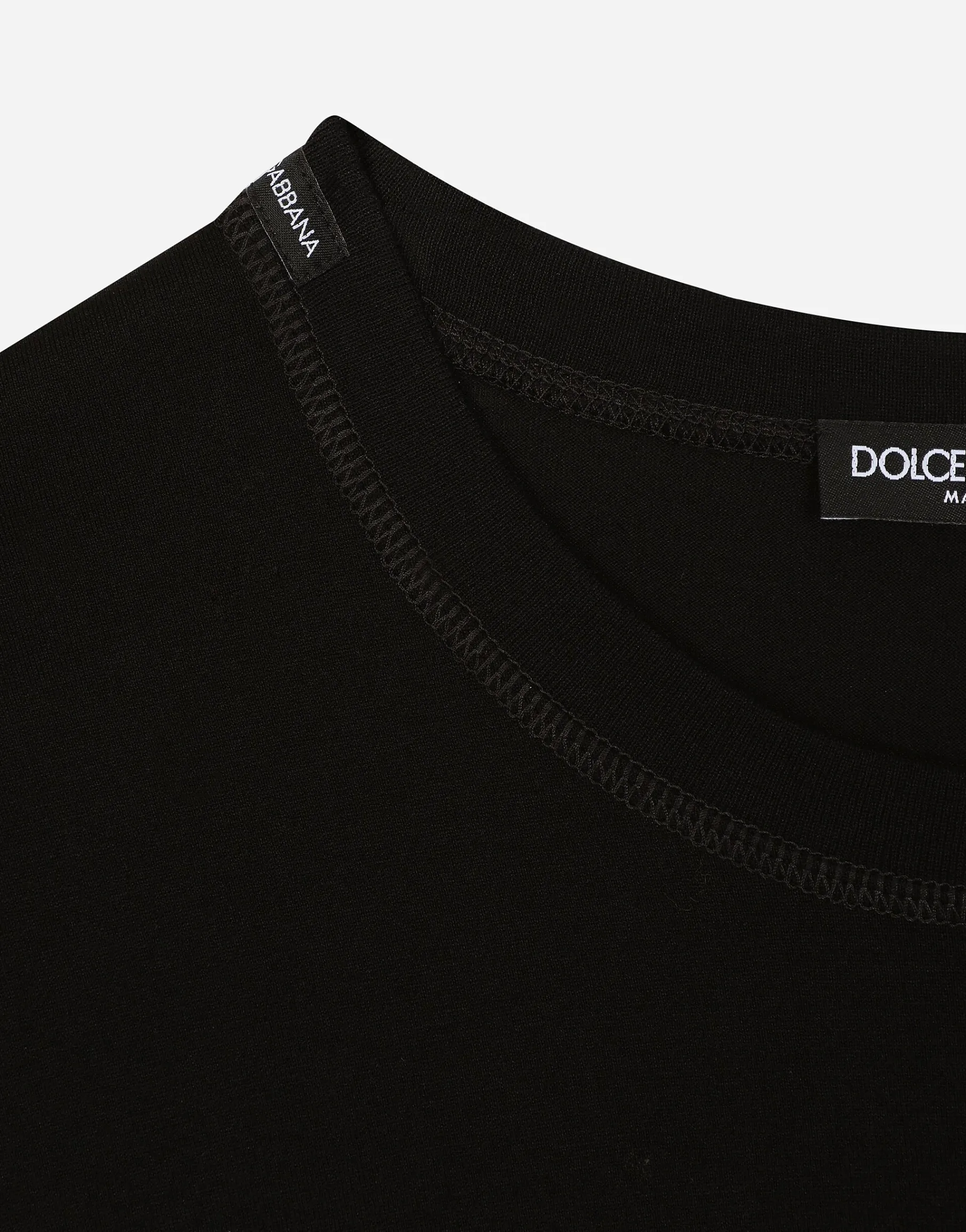 Cotton T-shirt with logo embroidery