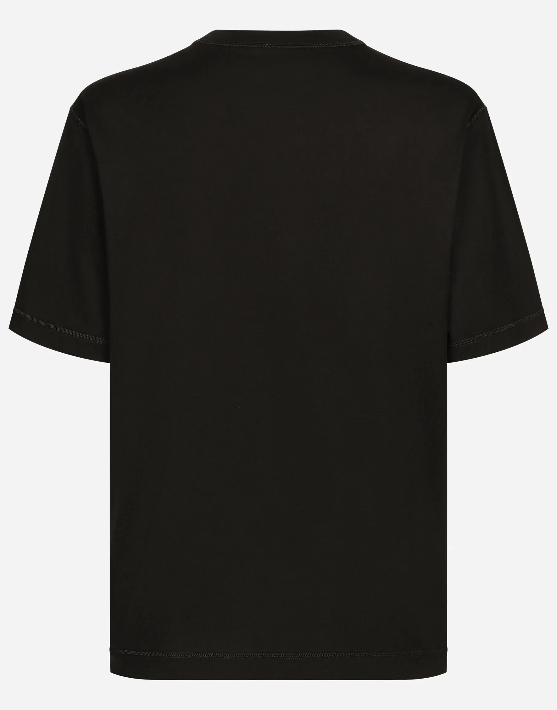 Cotton T-shirt with logo embroidery