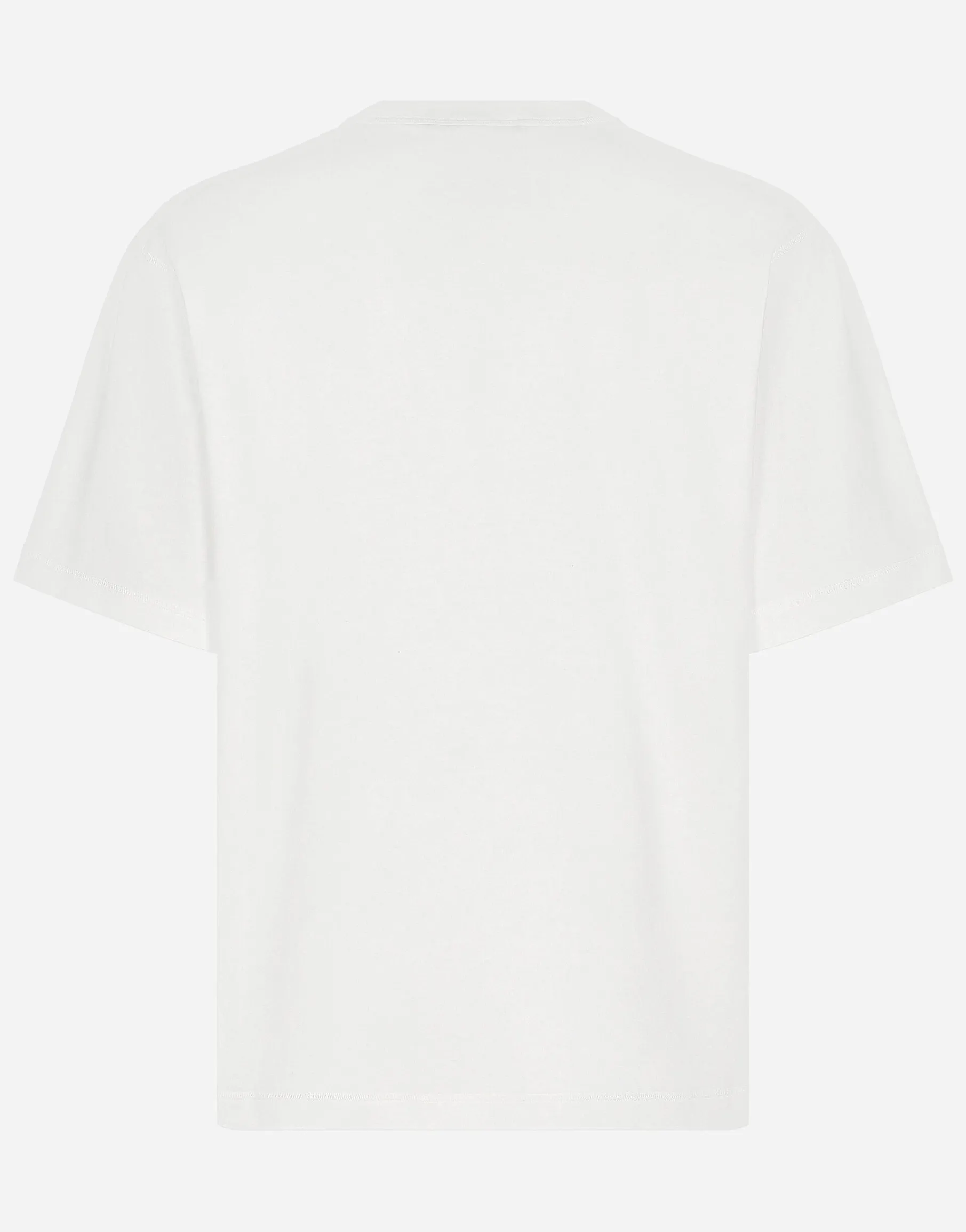 Cotton T-shirt with logo embroidery print