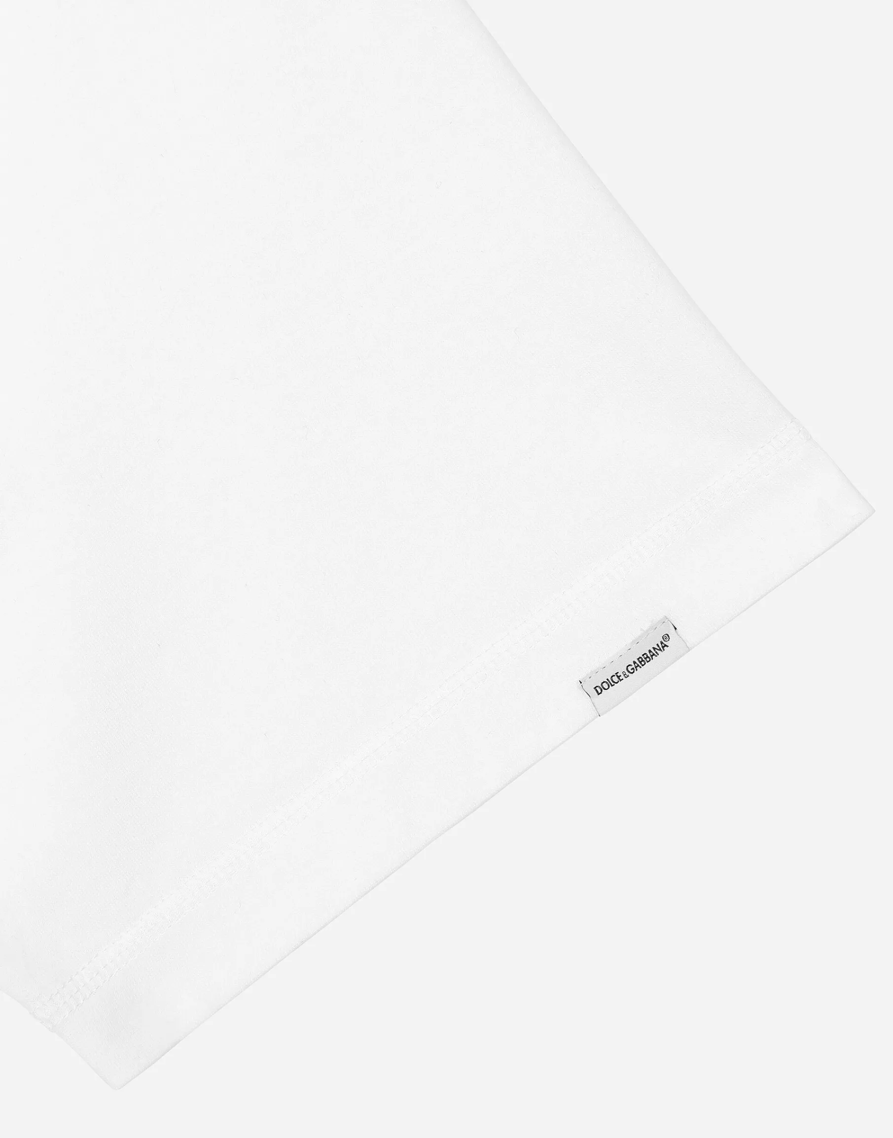 Cotton T-shirt with logo embroidery
