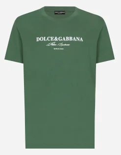 Cotton T-shirt with logo print