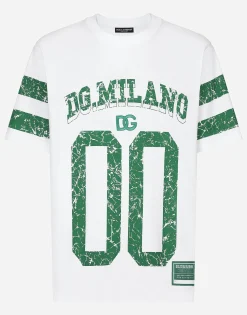 Cotton T-shirt with logo print