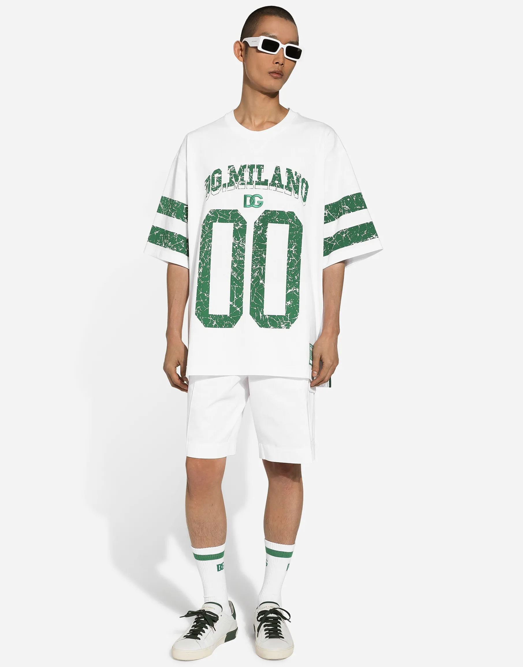 Cotton T-shirt with logo print