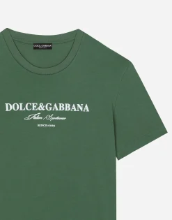 Cotton T-shirt with logo print