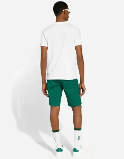 Cotton T-shirt with logo print