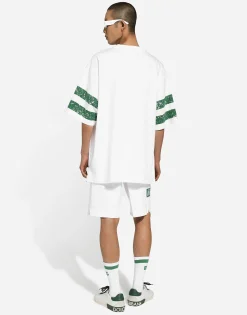 Cotton T-shirt with logo print