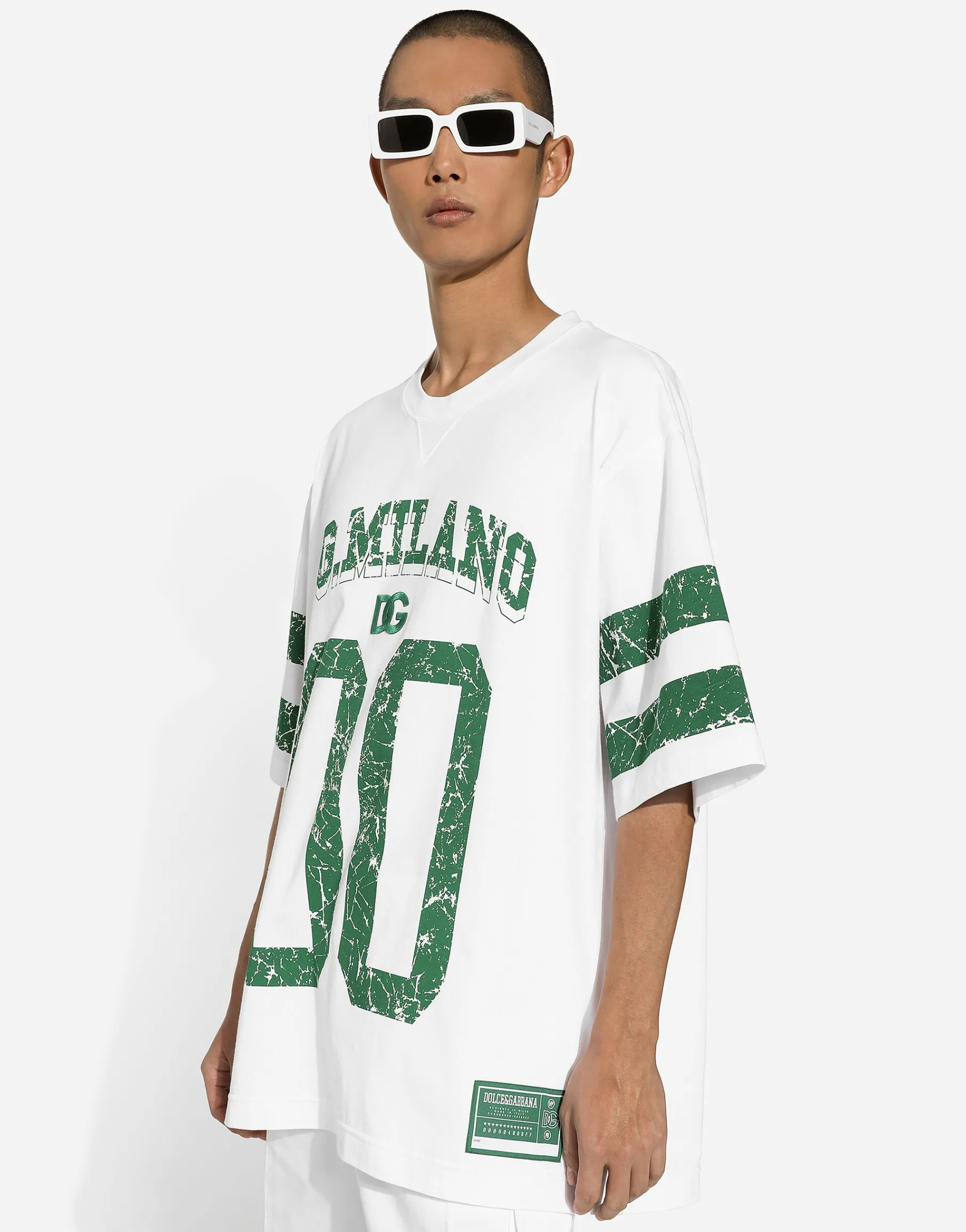 Cotton T-shirt with logo print