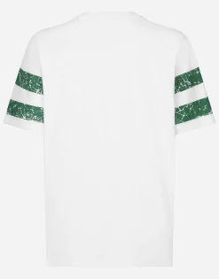 Cotton T-shirt with logo print