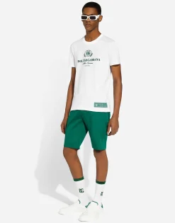 Cotton T-shirt with logo print
