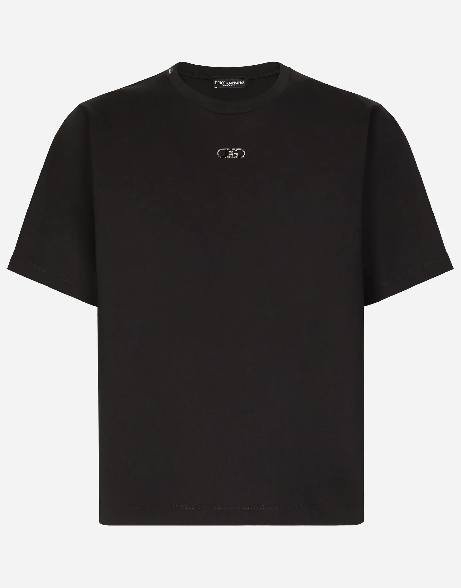 Cotton T-shirt with metal logo
