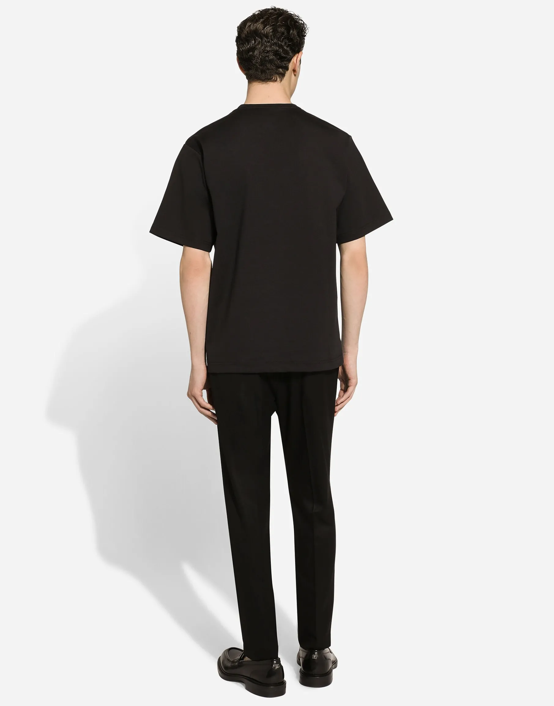 Cotton T-shirt with metal logo
