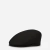 Cotton twill flat cap with logo tag