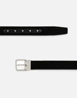 Cotton velvet belt