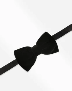Cotton velvet bow tie