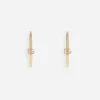 Creole earrings with DG logo