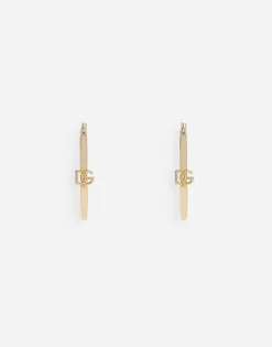 Creole earrings with DG logo