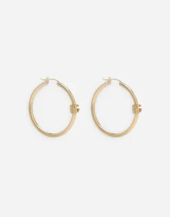 Creole earrings with DG logo