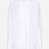 Crepe de chine silk shirt with scarf detail