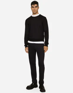 Crewneck sweater in cashmere
