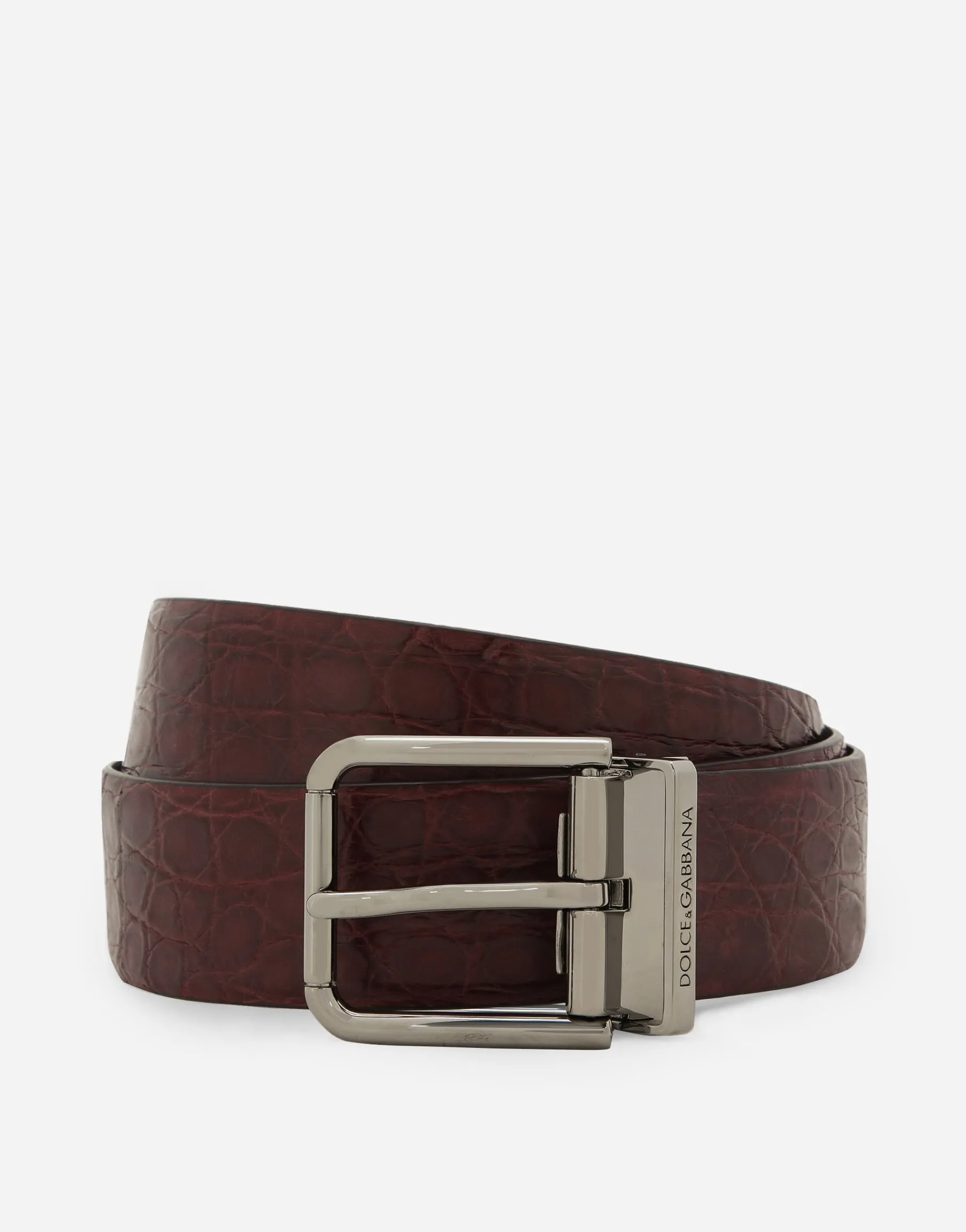 Crocodile nappa belt