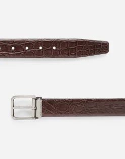 Crocodile nappa belt