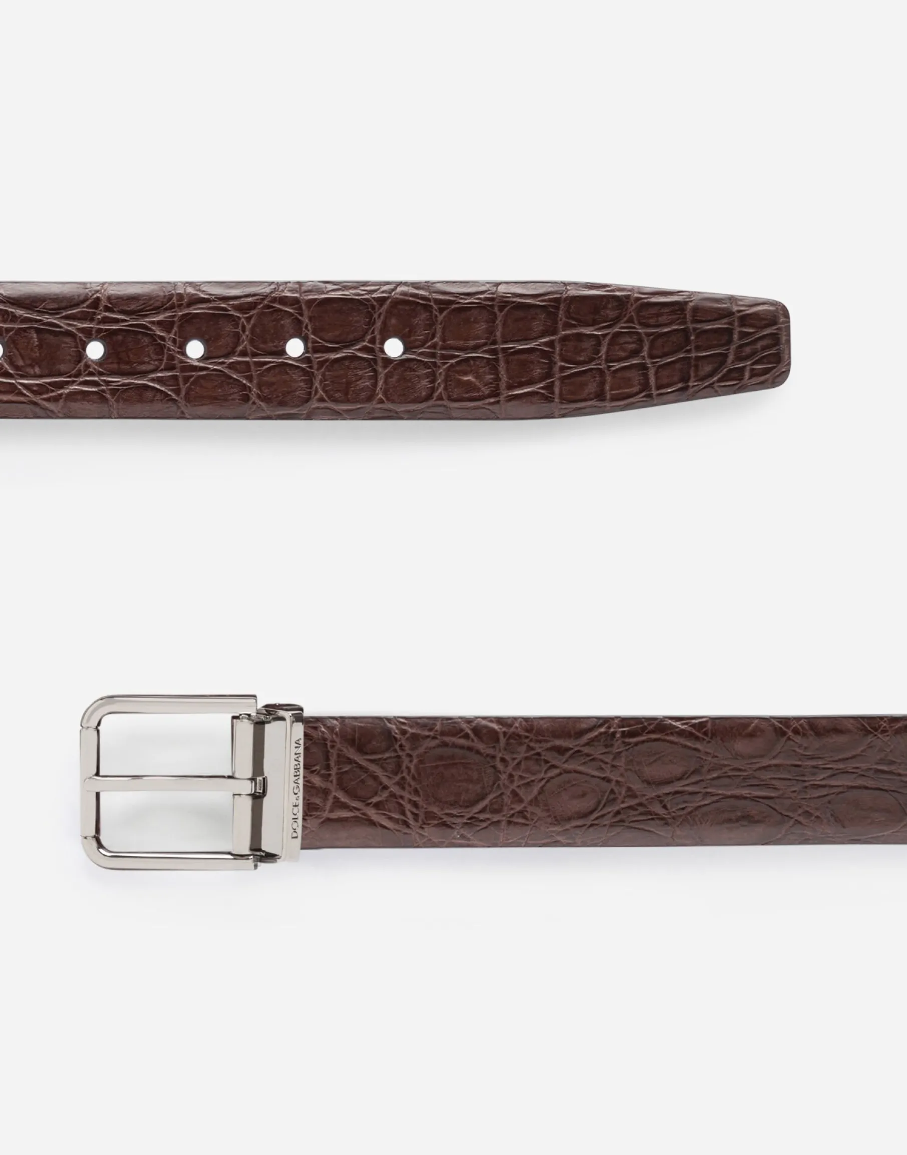 Crocodile nappa belt