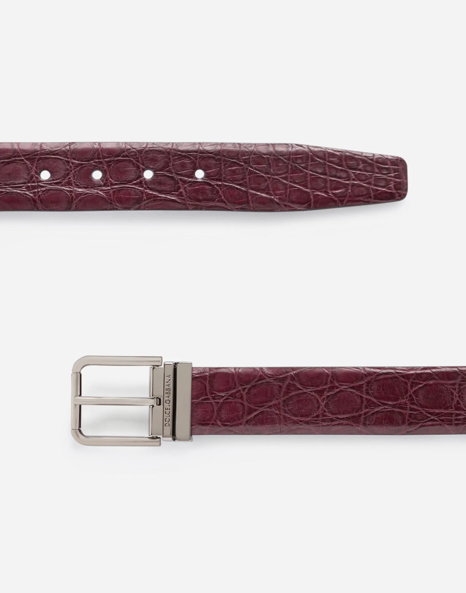 Crocodile nappa belt