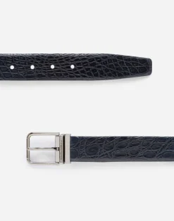 Crocodile nappa belt