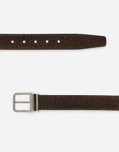 Crocodile nappa belt