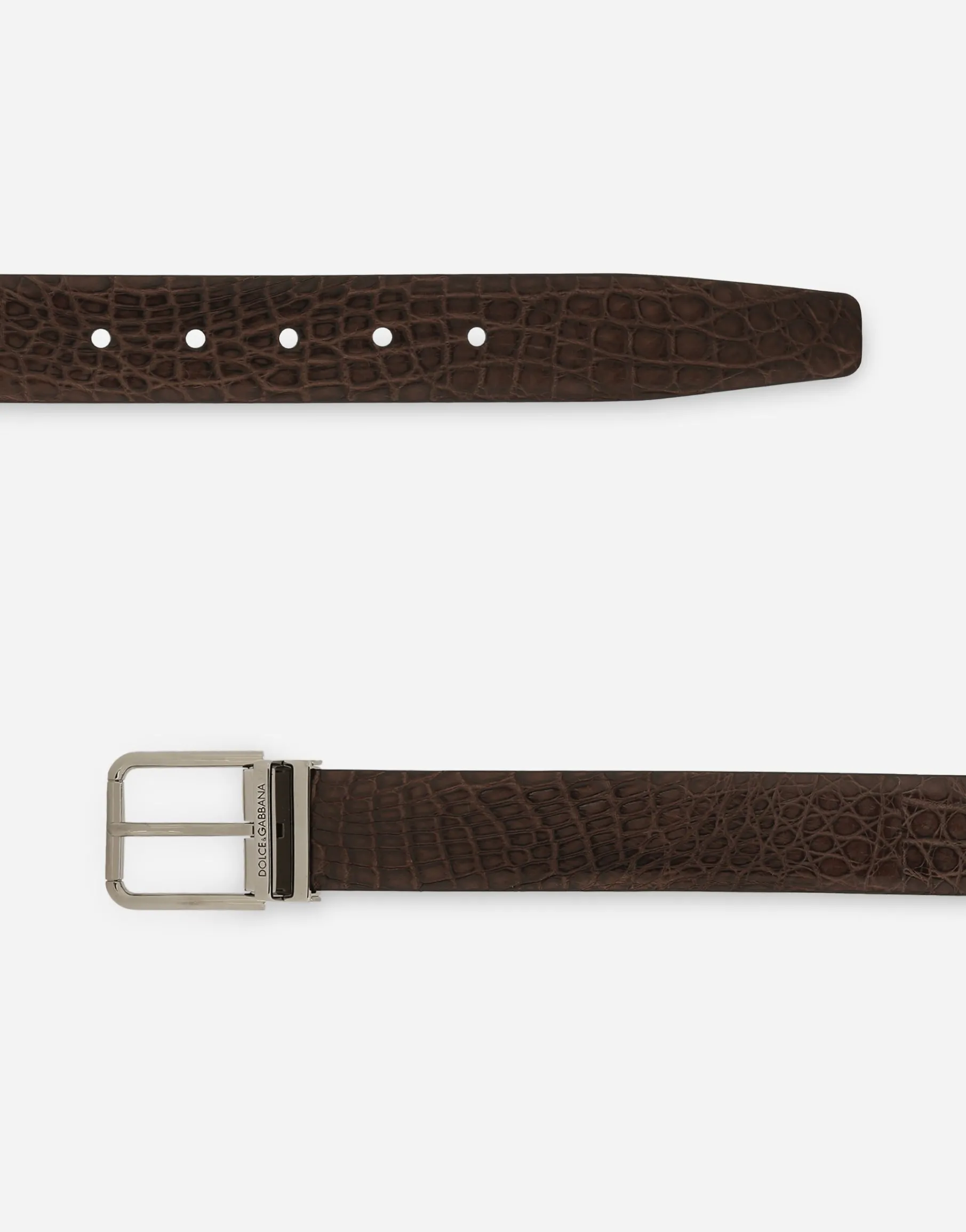 Crocodile nappa belt
