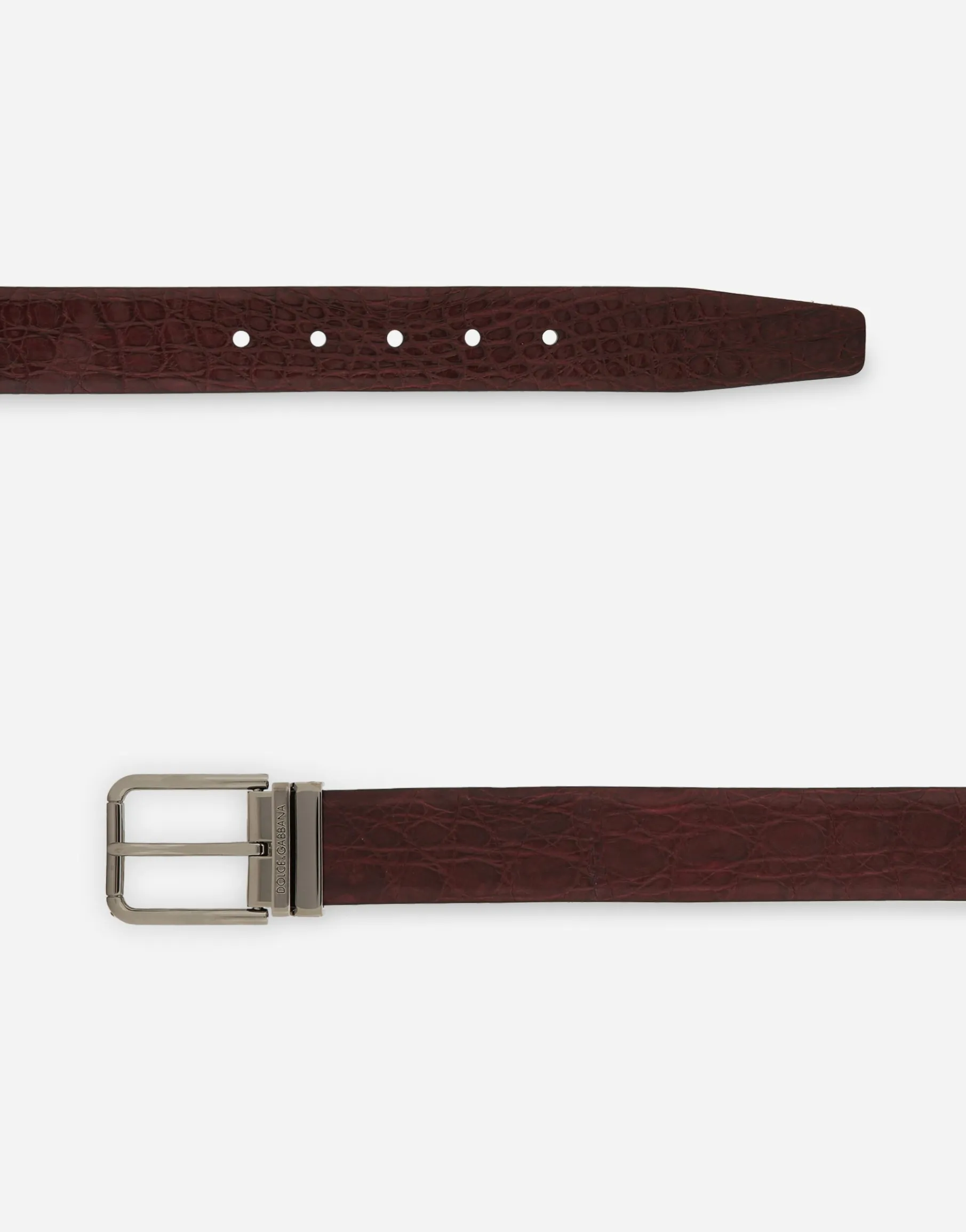 Crocodile nappa belt