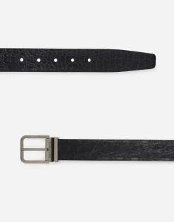 Crocodile nappa belt