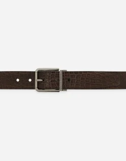 Crocodile nappa belt