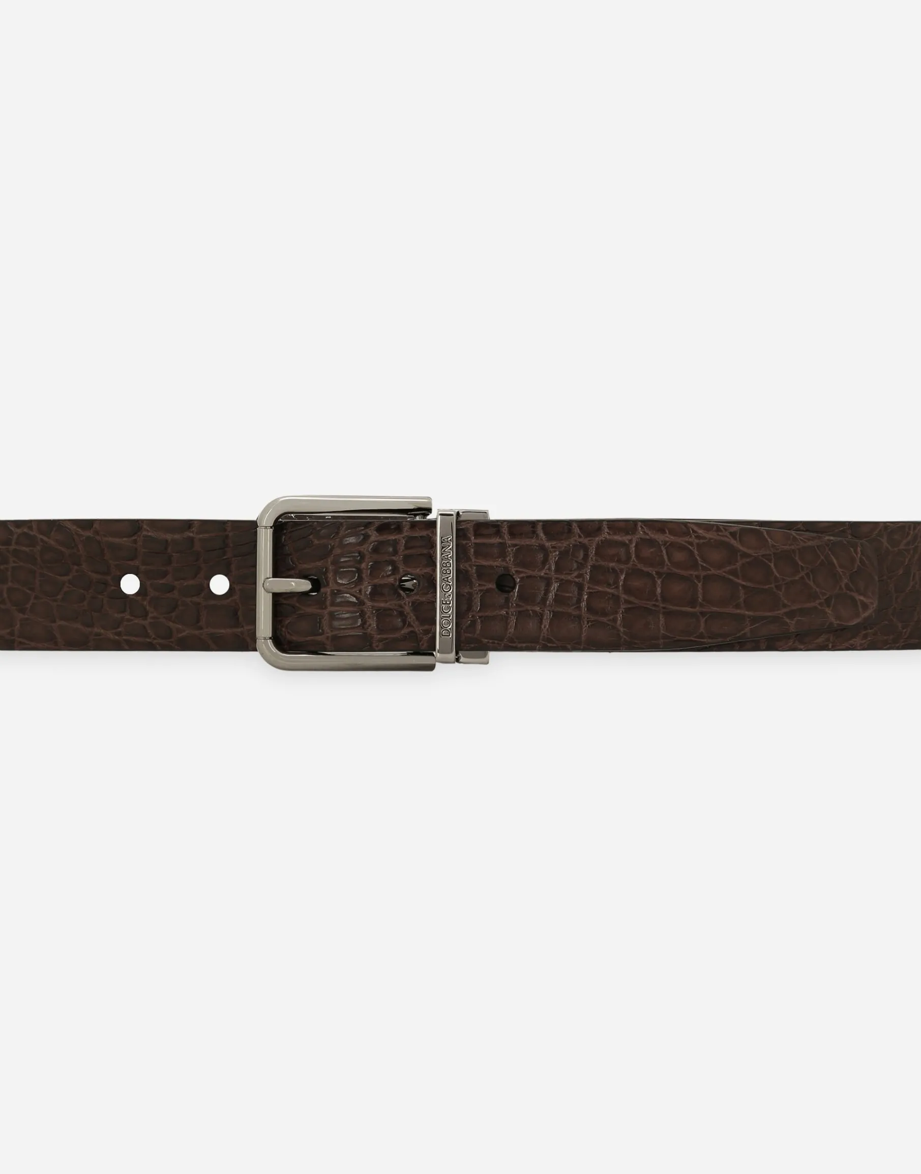 Crocodile nappa belt