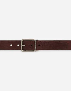 Crocodile nappa belt